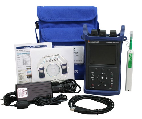 AFL Global OFL280000APRO OFL280 kit FOCIS PRO, cleaning supplies, case, APC Connector, Encircled Flux Compliant - with optional mode conditioner, USB port for transfer of stored results, POWER METER OPM5-2D, LIGHT SOURCE OLS4, FIBER TYPE MM/SM, LOSS MEASUREMENTS (nm) 850 1300 1310 1550, DYNAMIC RANGE (dB) 40 @ 850/1300 nm - 60 @ 1310/1550 nm, TRM 2.0 PC REPORTING TOOL Yes (OFL280000APRO OFL280000APRO)