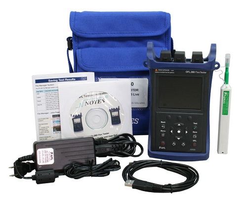 AFL Global OFL280000UPRO OFL280 kit FOCIS PRO, cleaning supplies, case, UPCL Connector, Encircled Flux Compliant - with optional mode conditioner, USB port for transfer of stored results, POWER METER OPM5-2D, LIGHT SOURCE OLS4, FIBER TYPE MM/SM, LOSS MEASUREMENTS (nm) 850 1300 1310 1550, DYNAMIC RANGE (dB) 40 @ 850/1300 nm - 60 @ 1310/1550 nm, TRM 2.0 PC REPORTING TOOL Yes (OFL280000UPRO OFL280000UPRO)