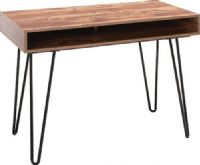 OFM 1070-BLK-KOA Core Collection 44" Home Retro Writing Desk with Storage, Hairpin Legs, 150 lb weight capacity, Industrial style hairpin legs, 1/2" thick desk top surface, 43.31" L x 21.65" W Desktop Surface, Built-in open storage space beneath desk top, UPC 192767000949, Black Legs / Knotty Oak Desk Finsih (1070 1070-BLK-KOA 1070 BLK KOA 1070BLKKOA OFM1070BLKKOA OFM-1070-BLK-KOA OFM 1070 BLK KOA) 