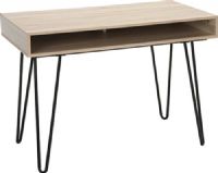 OFM 1070-BLK-NAT Core Collection 44" Home Retro Writing Desk with Storage, Hairpin Legs, 150 lb weight capacity, Industrial style hairpin legs, 1/2" thick desk top surface, 43.31" L x 21.65" W Desktop Surface, Built-in open storage space beneath desk top, UPC 192767000932, Black Legs / Natural Desk Finsih (1070 1070-BLK-NAT 1070 BLK NAT 1070BLKNAT OFM1070BLKNAT OFM-1070-BLK-NAT OFM 1070 BLK NAT) 
