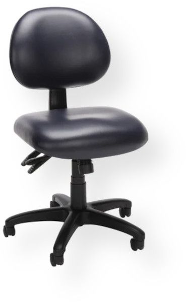 OFM 241-VAM Mid Back Ergonomic Armless Task Chair, Charcoal Black; Comfortable Under Heavy 24/7 Use; 7 Ergonomic Options Including Synchro Mechanism; Upholstered Easy-to-clean Vinyl; 360-degree Swivel; Sturdy 25
