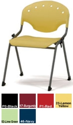 OFM 305 Rico Stack Chair without Arms,, Designer Look at an Affordable Price, Polypropylene seat & back in a rainbow of colors (OFM305 OFM-305) 