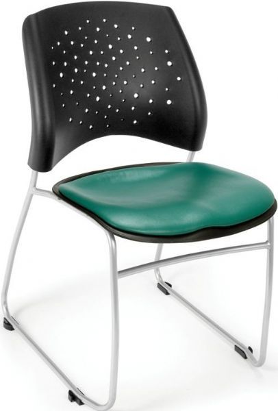 OFM 325-VAM-4PK-602 Star Stack Chair - Vinyl Seat, Anti-microbial/anti-bacterial vinyl, 18.5
