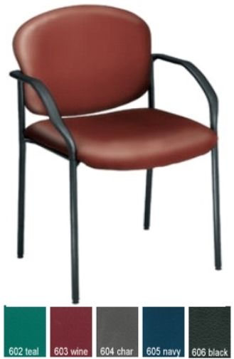 OFM 404-VAM Guest/Reception Chair (4 legs, Vinyl), Sturdy round steel tube frame, Anti-bacterial, anti-microbial vinyl covering (OFM404VAM 404 VAM OFM-404VAM OFM404 OFM-404)