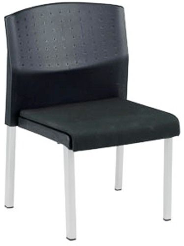 OFM 410 Europa Convertible Guest/Reception Chair without Arms, Black Shell and Black 1