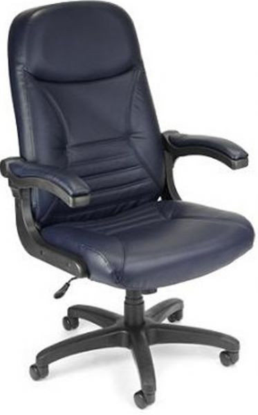 OFM 550-L-N Mobilearm Executive Conference Chair, Seat swivels 360 degrees, Gas lift seat height adjustment, Smooth seat tilting action, Tilt tension adjusts easily, First quality leather, Triple-stitched upholstery, Soft padded arms, 18