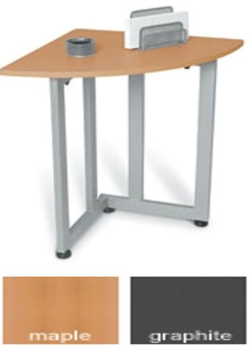OFM 55107 Quarter Round Table/Telephone Stand, Thermofused melamine finish, Scratch-resistant powder-coated paint finish on steel legs (OFM55107 OFM-55107 55-107) 