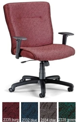 OFM 606 Executive/Conference Chair with Adjustable Arms, Swivel tilt/lock mechanism, Gas lift seat height adjustment (OFM606 OFM-606) 