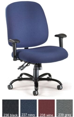 OFM 700-AA6 Big & Tall Chair (Arms), Back pitch adjustment, Back height adjustment, Hi-density 5 1/2