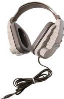 Califone OH-1V Odyssey Binaural Mono Headphones, Light Gray/Beige, Response Bandwidth 20 - 20000 Hz, Sensitivity 111 dB, Impedance 130 Ohms, Rugged plastic headstrap with recessed wiring for safety, Fully adjustable headband & comfort sling fits all sizes, Noise-reducing earcups decrease external ambient noise, UPC 610356831281 (OH1V OH 1V) 