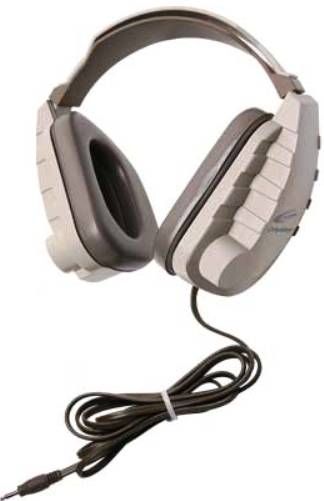 Califone OH-1V Odyssey Binaural Mono Headphones, Light Gray/Beige, Response Bandwidth 20 - 20000 Hz, Sensitivity 111 dB, Impedance 130 Ohms, Rugged plastic headstrap with recessed wiring for safety, Fully adjustable headband & comfort sling fits all sizes, Noise-reducing earcups decrease external ambient noise, UPC 610356831281 (OH1V OH 1V)