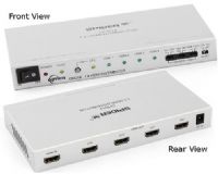 Opticis OHD14 HDMI 1X4 Distributor, Offers one HDMI video source split into four displays, Supports many types of option for EDID, Supports CEC function, Supports DDC/HDCP, Supports graphic computer resolution up to WUXGA 1920x1200 at 60Hz and HD 1080p, Compatible with HDMI-DVI cable, Input power +5V at 2.6A; Package Contains 1x OHD14, 1x +5V 2.6A adaptor, and 1 User manual; Dimensions 7.87"W x 4.09"D x 0.98"H, Weight 0.61 lbs (OHD 14 OHD-14) 