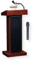 Oklahoma Sound 800x-LWM5-MY The Orator Standard Height Sound System Lectern with LWM-5 Wireless Handheld Microphone, Mahogany, 40 Watt Built-In Full Amplifier with Technologically Advanced, Perfect for speaking to audiences of up to 2000 people, Four 6” Full Range Speakers, Two Mics and One Aux Iputs (800XLWM5MY 800XLWM5-MY 800X-LWM5MY 800X-LWM5 800X LWM5) 
