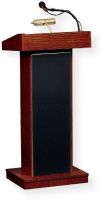 Oklahoma Sound 800x-MY The Orator Standard Height Sound System Lectern, Mahogany, 40 Watt Built-In Full Amplifier with Technologically Advanced, Perfect for speaking to audiences of up to 2000 people, Four 6” Full Range Speakers, Two Mics and One Aux Iputs, Four Volume, Bass/Treble and On/Off Controls, Inside Shelf 12”W x 4”D (800XMY 800X MY) 