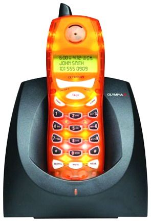 Olympia OL2430OR, 2.4 GHz Tango Cordless Phone with Caller ID Call Waiting, Orange, 40 Channel operation, 10 Number Memory Dialing, Page/Handset Locator, Mute (OL2430 OL2430-OR OLY-OL2430LOR)