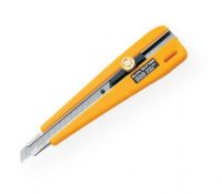 Olfa OL-300 300 Utility Knife; Fully adjustable snap-off blade secured by a thumbscrew; Loosen the thumbscrew, slide the blade forward and tighten to size; One blade included; Uses OR-AB10B, OR-AB50B, OR-AB10SB, OR-AB50S, and OR-A1160B blades; Shipping Weight 0.25 lb; Shipping Dimensions 5.25 x 1.00 x 0.12 in; UPC 091511100136 (OLFAOL300 OLFA-OL300 OLFA-OL-300 OLFA/OL300 OL300 TOOLS KNIFE CRAFTS) 