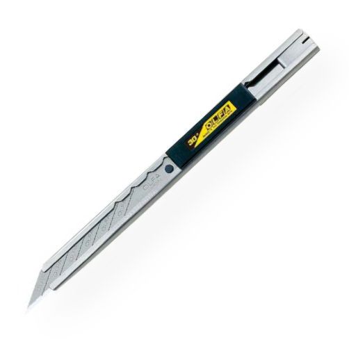 Olfa OL-SAC-1 Stainless Steel Slide Lock Knife; Ultra-slim design with acute angle blade; Stainless steel channel holds blade firmly in place; Features a slide lock, pocket clip that doubles as a blade snapper, and forever guaranteed handle; Easy, tool-free blade change; Ideal for applying paint protection film and vehicle wraps; For right- or left-handed use; Uses OR-A1160B blades; Shipping Weight 0.06 lb; UPC 091511100273 (OLFAOLSAC1 OLFA-OLSAC1 OLFA-OL-SAC-1 OLFA/OL/SAC/1 OLSAC1 CRAFTS TOOLS)