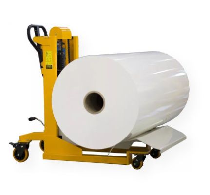 On-A-Roll 61590 Lifter Series Grande; Lifts rolls up to 1540 lbs; Pair of heavy-duty swivel casters with easy step-on locking brake; Specially designed tray for easy loading and unloading rolls; Reduces on-the-job injuries and enables all workers to move heavy rolls (ONAROLL61590 ONAROLL-61590 ONAROLL615-90 FOSTER-61590 ONAROLL-LIFTER 615/90)