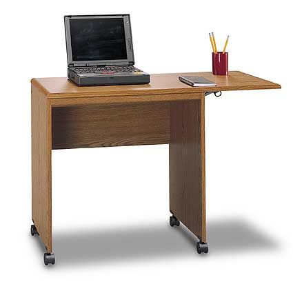 Bush OP529C Utility Table, Mobile Drop Leaf Stand with Modesty Panel, Dual-Wheel Hooded Casters Casters (OP529C, OP-529C,OP529 C, OP529)