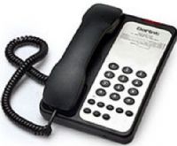 Teledex OPL761391 Opal 1005 Single-Line Analog Hotel Telephone, Black, Stylish European Design, Five (5) Guest Service Buttons, Easy Access Data Port, HAC/VC (ADA) Handset Volume Boost with 3 distinct levels, ExpressNet High Speed Ready, MultiX Message Waiting Circuitry, Large Red Message Waiting lamp, Redial, Flash (OPL-761391 OPL 761391 OPAL1005 OPAL-1005 00G2650) 