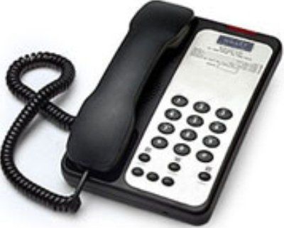 Teledex OPL767491 Opal 1003S Single-Line Analog Hotel Telephone, Black, Speakerphone, Stylish European Design, Three (3) Guest Service Buttons, Easy Access Data Port, HAC/VC (ADA) Handset Volume Boost with 3 distinct levels, ExpressNet High Speed Ready, MultiX Message Waiting Circuitry, Large Red Message Waiting lamp (OPL-767491 OPL 767491 00G2670-003)