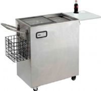 Avanti ORC2519SS Portable Outdoor Beverage Cooler, Stainless Steel with Glass Doors, 2.5 Cu. Ft. Capacity, Wrap Around Stainless Steel Cabinet & Handle, Digital Temperature Control with Display, Heavy Duty Casters for Easy Movement, Dual Sliding Glass Doors with Lock, Collapsible Serving Table, Convenient Bottle Opener on the Cabinet, UPC 079841025190 (ORC-2519SS ORC 2519SS ORC2519-SS ORC2519 SS) 