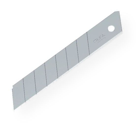 Olfa OR-LB10B LB Snap-Off 18mm Steel Blades 10-Pack; 8-segment, 18mm snap-off blade for construction materials; Made of high-quality carbon tool steel with a double-honed blade for unparalleled sharpness and superior edge retention; Exact 59 degrees edge angle optimizes cutting power and minimizes blade breakage; UPC 091511500394 (OLFAORLB10B OLFA-ORLB10B OLFA-OR-LB10B OLFA/ORLB10B ORLB10B KNIFE)