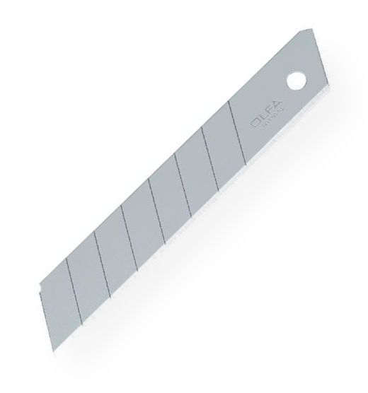 Olfa OR-LB5B LB Snap-Off 18mm Steel Blades 5-Pack; 8-segment, 18mm snap-off blade for construction materials; Made of high-quality carbon tool steel with a double-honed blade for unparalleled sharpness and superior edge retention; Exact 59 degrees edge angle optimizes cutting power and minimizes blade breakage; UPC 091511607093 (OLFAORLB5B OLFA-ORLB5B OLFA-OR-LB5B OLFA/ORLB5B ORLB5B TOOL KNIFE)