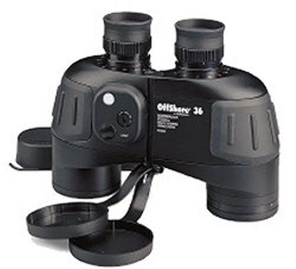 Tasco OS36 model Offshore Waterproof Binocular, Porro Prism Type, 7x Magnification, 50mm Objective Lens Diameter, 7.0 Angle of View, 366' - 122 m at 1000 m Field-of-View at 1000 Yds, 7.1mm Exit Pupil Diameter, 51.0 Relative Brightness, 18.7 Twilight Factor, Individual Focus Type, Waterproof - Weatherproofing, Porro prisms, 3.5 Dioptric correction for each eyepiece, 56-72mm Interpupillary adjustment range (OS-36 OS 36)