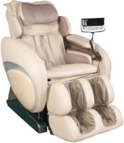 Osaki OS-4000C Executive ZERO GRAVITY Flagship Massage Chair, Cream/Beige, Synthetic Leather, Designed with a set of S-track movable intelligent massage robot, special focus on the neck, shoulder and lumbar massage according to body curve, LCD displayer, Auto timer 5-30 options, Wireless mini-controller, Air & Vibration Arm Massage, UPC 045635065093 (OS4000C OS 4000C OS-4000 OS4000)