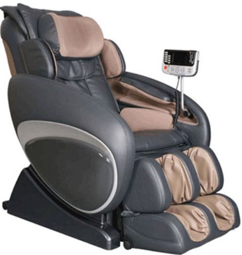 Osaki OS-4000D Executive ZERO GRAVITY Flagship Massage Chair, Charcoal/Beige, Synthetic Leather, Designed with a set of S-track movable intelligent massage robot, special focus on the neck, shoulder and lumbar massage according to body curve, LCD displayer, Auto timer 5-30 options, Wireless mini-controller, Air & Vibration Arm Massage, UPC 045635065109 (OS4000D OS 4000D OS-4000 OS4000)