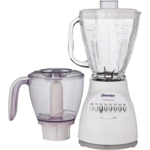 Oster 6749 Osterizer Combination 12-speed Blender and Food Processor, Powerful 450-watt motor, Excellent for mincing and chopping garlic, onions, vegetables and more, Extra durability from exclusive All-Metal Drive system and powerful 450-watt motor, Pulverize ice for smooth frozen drinks with high performance ice crusher blade, Precise blending with pulse feature, Dishwasher-safe, scratch resistant 5-cup glass jar, UPC Code 034264421134 (OSTER 6749 OSTER-6749 OSTER6749)
