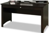 O'Sullivan 11674 Computer Workcenter West Village Collection, Writing Desk, Satin stainless pulls and knobs, Pull-down keyboard tray, Spacious work area, Finish: Black Oak; Dimensions: 53 3/8