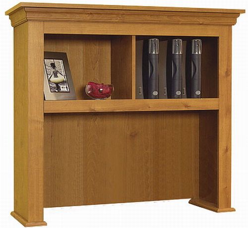 O'Sullivan 11787 Hutch for Workcenter or Lateral File, Comes in a Kayak Birch finish, Built in cord access slot, Open and closed storage (OSU11787 OSU-11787 OSU 11787)