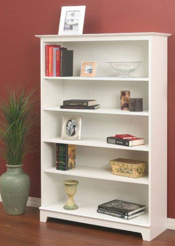 O'Sullivan 37410 Bookcase Five Shelf, Litchfield Collection, Finished in White laminates (OSU37410 OSU-37410 OSU 37410 OSullivan) 