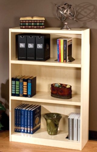 O'Sullivan 41281 Bookcase Three Shelf, Atwood Collection, Finished in White Maple laminates (OSU41281 OSU-41281 OSU 41281 OSullivan)
