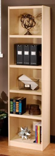 O'Sullivan 41283 Sliline Bookcase Five Shelf, Atwood Collection, Finished in White Maple laminates (OSU41283 OSU-41283 OSU 41283 OSullivan)