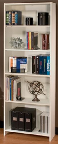 O'Sullivan 41371 Bookcase Five Shelf, Essentials Collection, Finished in White Eng laminates (OSU41371 OSU-41371 OSU 41371 OSullivan)