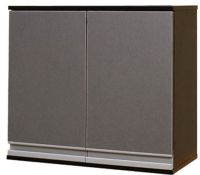 O'Sullivan 41493 Platinum Pro Series - 2 Door EZ Mount Wall Cabinet; Finished in Black, Metalline laminates; Height adjustable, moisture-resistant feet; Ergonomically designed extruded handles; Sturdy wood drawer construction with thick bottom drawers; Adjustable shelves; Six outlet power strip included with hutch; Cubic Ft 1.39; Weight 41.00 lbs; Dimensions Height 24.75 Depth 12.50 Width 27.37 (41493 OSU41493 OSU-41493 OSU 41493 OSullivan)
