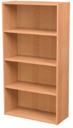 O'Sullivan 46604 Bookcase Four Shelf, Blank-Sales Rpt Cod Collection, Finished in Juno Alder laminates (OSU46604 OSU-46604 OSU 46604 OSullivan) 