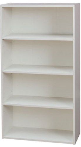 O'Sullivan 46614 Bookcase Four Shelf, Blank-Sales Rpt Cod Collection, Finished in White laminates (OSU46614 OSU-46614 OSU 46614 OSullivan) 
