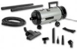 Metrovac 113-577966 Model OV4SNBF Professional Evolution Compact Canister Vac; All Steel construction; Satin Nickel / Black Finish; A 4.0 Peak HP twin fan motor, 2 speed, mini canister with HEPA Filter; The Professional Evolution Compact Canister Vac's suction is far superior to most ordinary vacuum cleaners and its reversible, 200 mph air blower sweeps up garages, workshops, walkways, and inflates inflatables too; UPC 031275577966 (METROVACOV4SNBF METROVAC OV4SNBF 113-577966) 