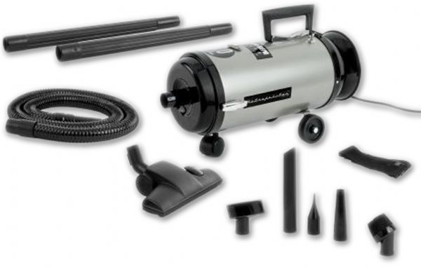Metrovac 113-577966 Model OV4SNBF Professional Evolution Compact Canister Vac; All Steel construction; Satin Nickel / Black Finish; A 4.0 Peak HP twin fan motor, 2 speed, mini canister with HEPA Filter; The Professional Evolution Compact Canister Vac's suction is far superior to most ordinary vacuum cleaners and its reversible, 200 mph air blower sweeps up garages, workshops, walkways, and inflates inflatables too; UPC 031275577966 (METROVACOV4SNBF METROVAC OV4SNBF 113-577966)