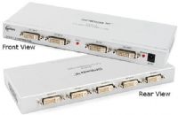Opticis OVD18 DVI 1X8 Distributor, Offers one digital DVI video source split into eight DVI displays, Offers an EDID program feature, Supports DDC/HDCP, Supports graphic computer resolution up to WUXGA 1920x1200 at 60Hz and HD 1080p, Compatible with HDMI-DVI cable, Input power+5V at 3.0A; Package Contains 1x OVD18, 1x +5V 3A adaptor, and 1 User manual; Dimensions 9.45"W x 4.06"D x 0.98"H, Weight 0.84 lbs (OVD 18 OVD-18) 