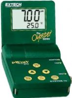 Extech OYSTER-10 Oyster Series pH/mV/Temperature Meter; Large LCD built into adjustable “flip-up” cover displays pH or mV and Temperature simultaneously; Splash proof housing and front panel tactile touch pad to slope and calibrate; Rugged design for handheld or benchtop use, neckstrap for “hands-free” operation; UPC 793950050118 (OYSTER10 OYSTER 10)Extech OYSTER-10 Oyster Series pH/mV/Temperature Meter; Large LCD built into adjustable “flip-up” cover displays pH or mV and Temperature simultaneo 