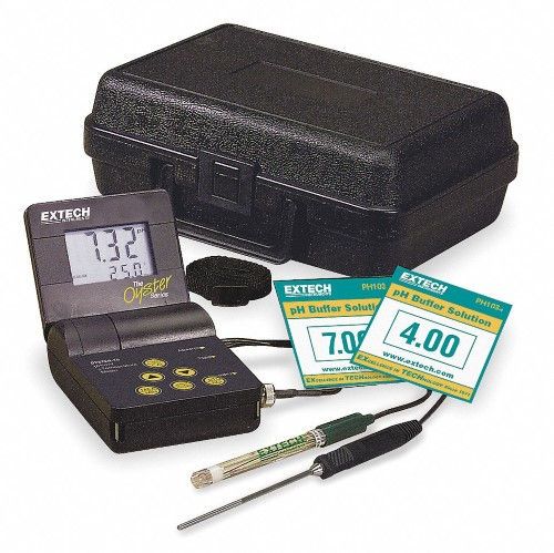 Extech OYSTER-16 Oyster Meter Kit with RTD Temperature Probe; Large LCD built into adjustable 