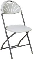 Office Star PC54 Plastic Folding Chair - Set of 4, Durable Construction, Light Grey Color, Resin Outer Materials, 0.75" x 0.85mm Leg Tube, 17.75W x 17.5D x 34.5H Maximum Overall, Size, 225 lbs. Weight Capacity, Light Weight Sleek Design, Powder Coated Tubular Frame, UPC 066510841847 (PC54 PC-54 PC 54) 