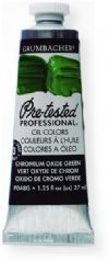 Grumbacher P048G Pre Tested Artists Oil Color Paint 37ml Chromium Oxide Green Opaque; The rich, creamy texture combined with a wide range of vibrant colors make these paints a favorite among instructors and professionals; Each color is comprised of pure pigments and refined linseed oil, tested several times throughout the manufacturing process; UPC 014173352903 (P048G GBP048GB OIL-P048G ARTISTS-P048G GRUMBACHERP048G GRUMBACHER-P048G) 