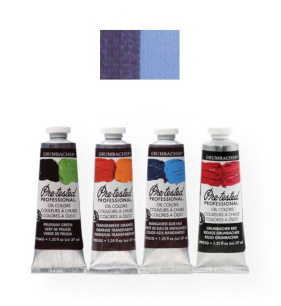 Grumbacher P049G Pre-Tested Artists' Oil Color Paint 37ml Cobalt Blue; The rich, creamy texture combined with a wide range of vibrant colors make these paints a favorite among instructors and professionals; Each color is comprised of pure pigments and refined linseed oil, tested several times throughout the manufacturing process; UPC 014173352910 (GRUMBACHER-P049G GRUMBACHERP049G PAINTING)