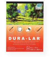 Grafix P04DW1114 Dura-lar 11" x 14" Wet Media Film; A polyester based film that is specially coated to accept virtually any wet media without beading, chipping, or running; Great for planning painting compositions, as a painting surface, and for printmaking. 12-sheet pad, .004" thick; Shipping Weight 0.81 lb; Shipping Dimensions 11.00 x 14.00 x 0.50 inches; UPC 096701123087 (GRAFIXP04DW1114 GRAFIX-P04DW1114 DURA-LAR-P04DW1114 PAINTING PRINTMAKING) 